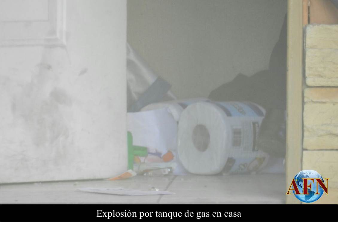 Explosión por tanque de gas en casa